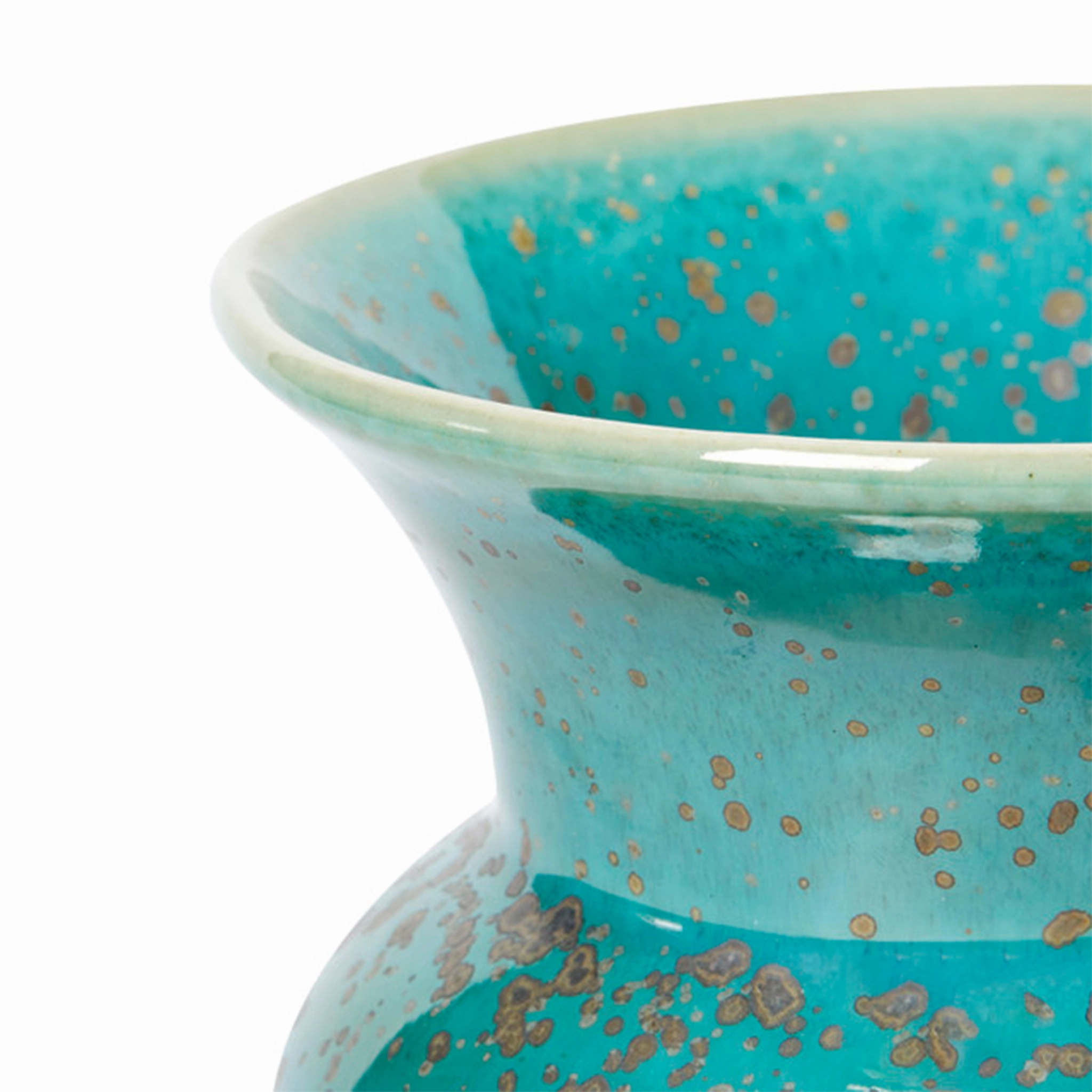 Olympia Mottled Turquoise Vase