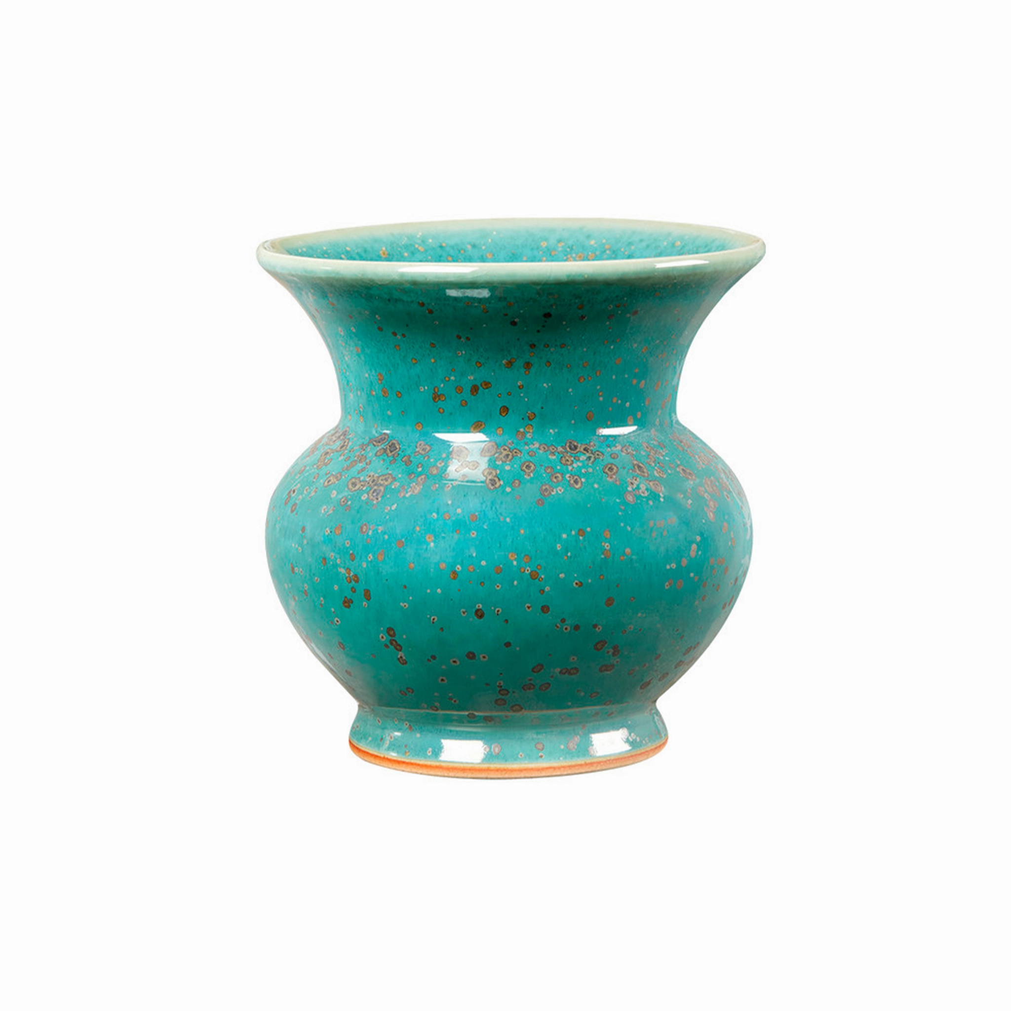 Olympia Mottled Turquoise Vase