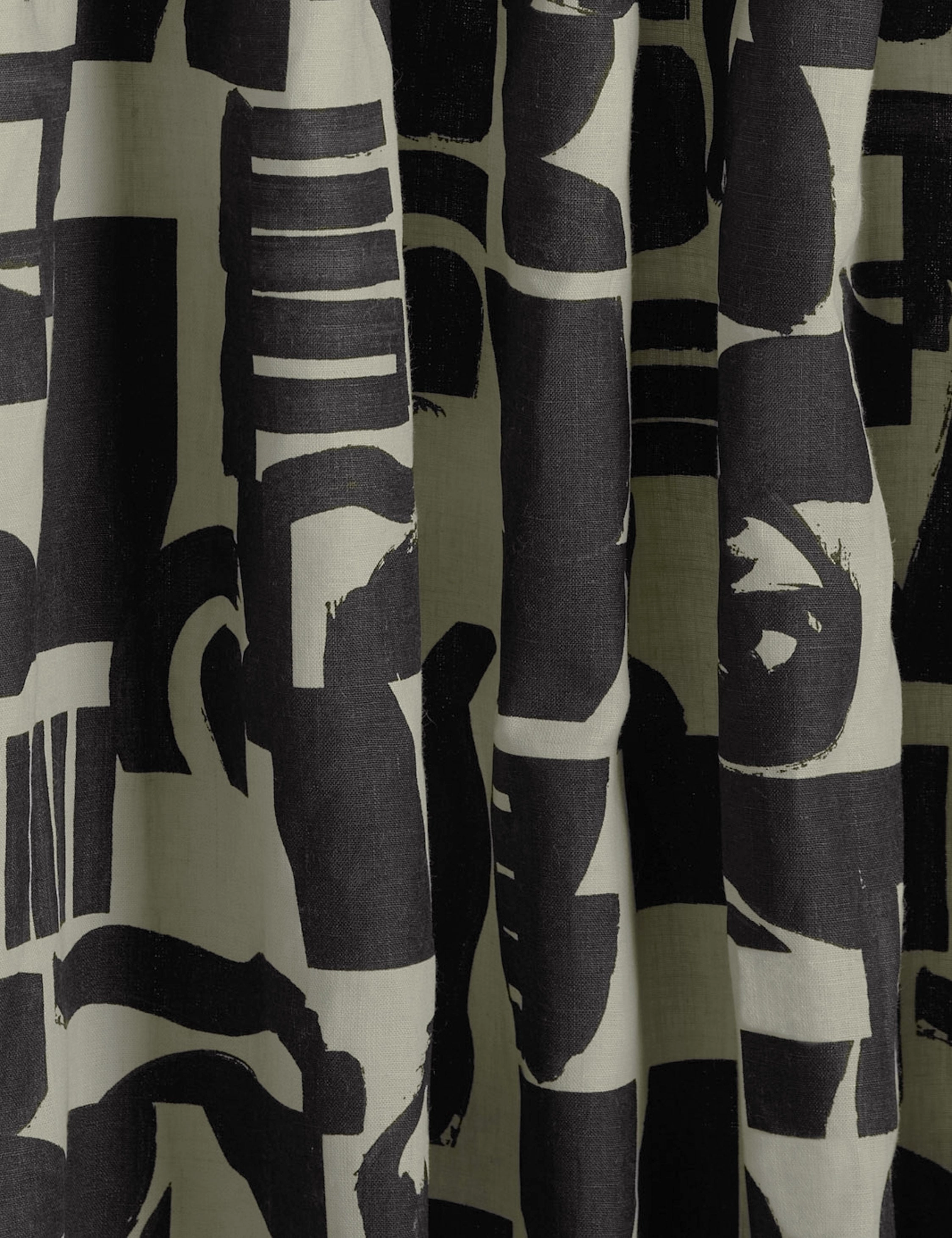 Organic Shapes Linen Curtain Panel by Sarah Sherman Samuel