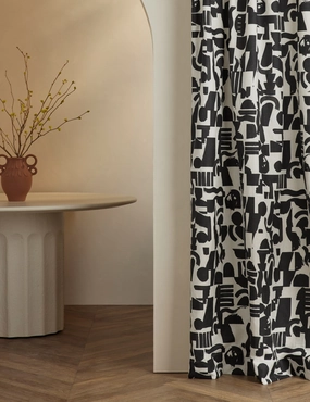 Organic Shapes Linen Curtain Panel by Sarah Sherman Samuel decorative tabletop item