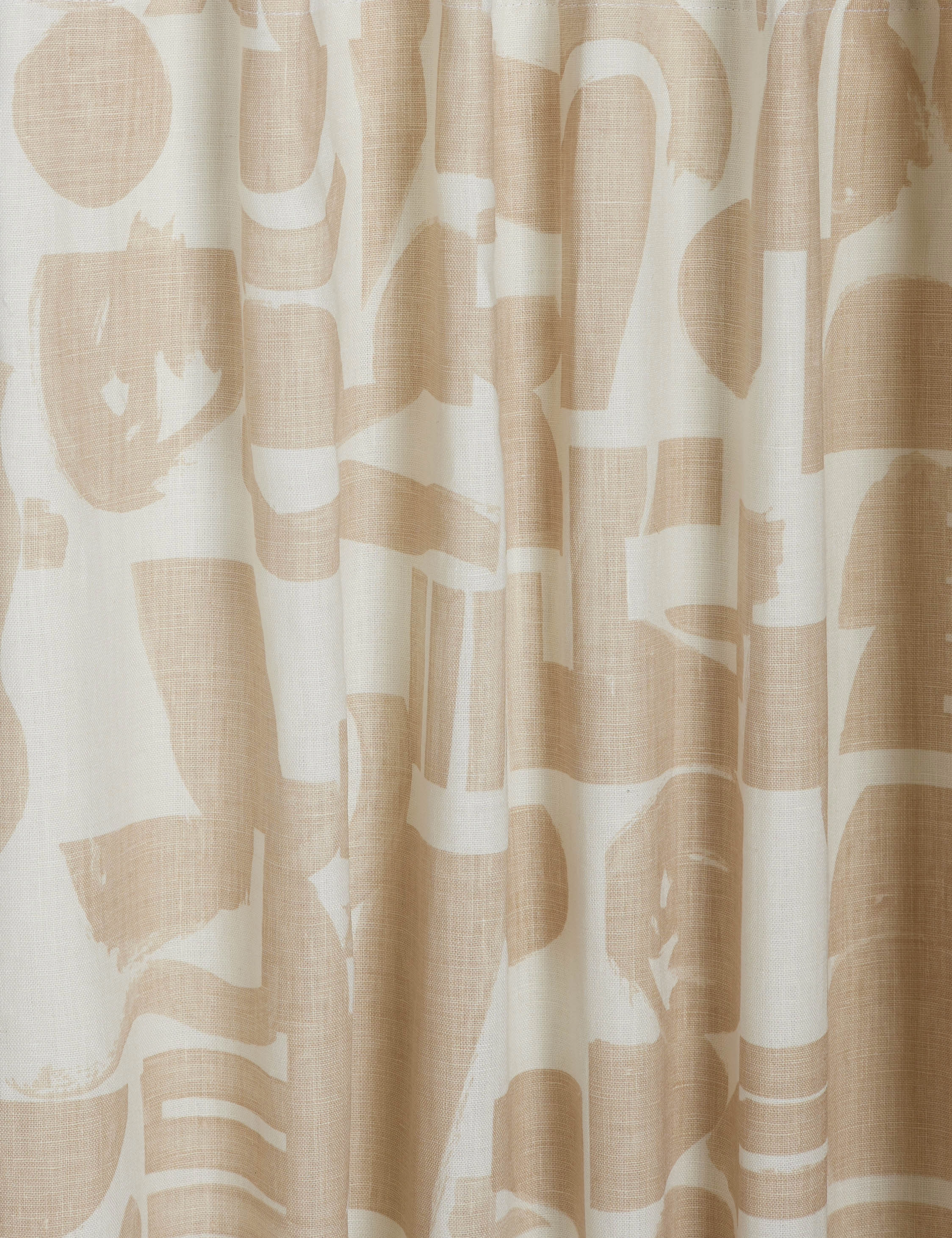 Organic Shapes Linen Curtain Panel by Sarah Sherman Samuel