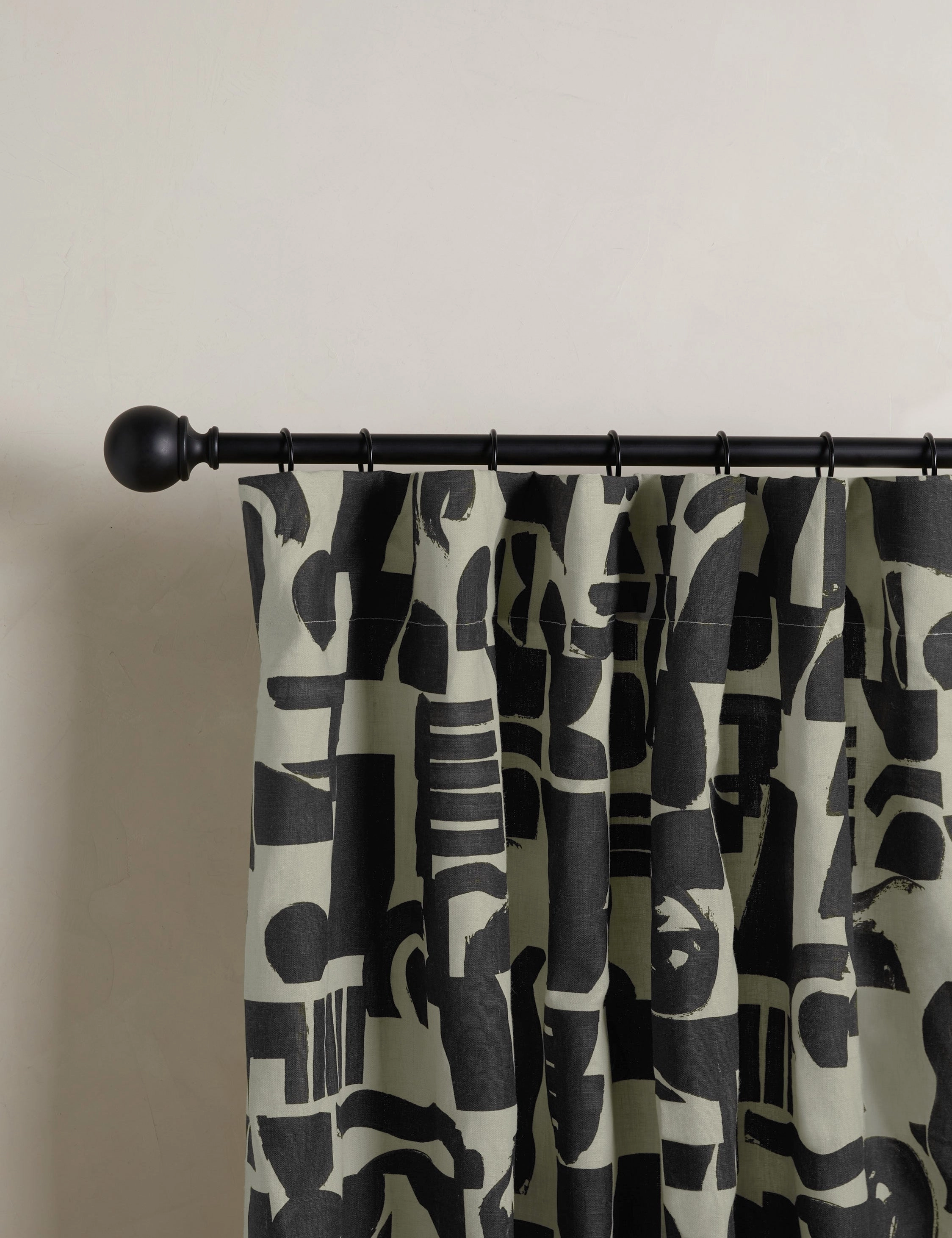 Organic Shapes Linen Curtain Panel by Sarah Sherman Samuel