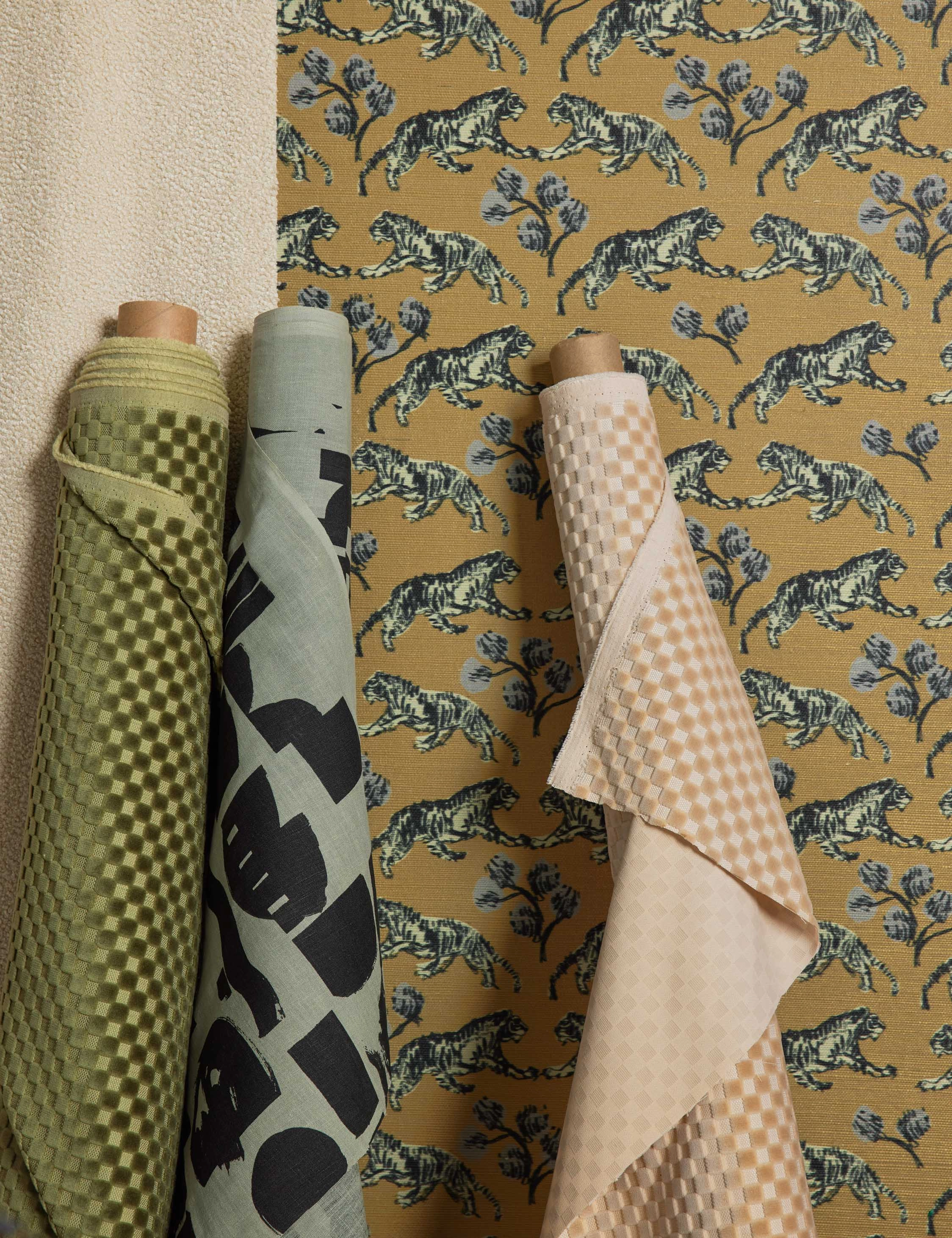 Organic Shapes Linen Fabric by Sarah Sherman Samuel