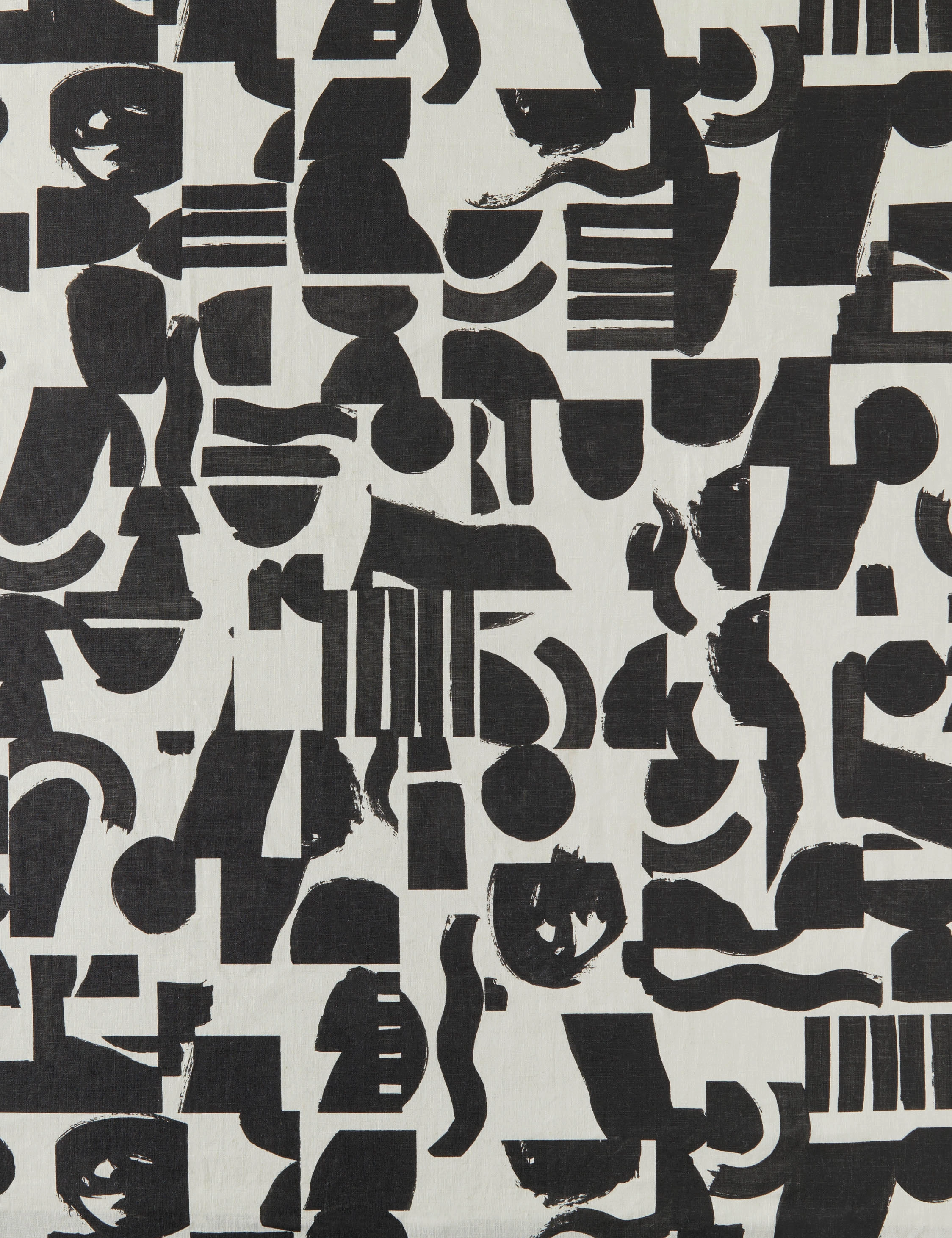 Organic Shapes Linen Fabric by Sarah Sherman Samuel