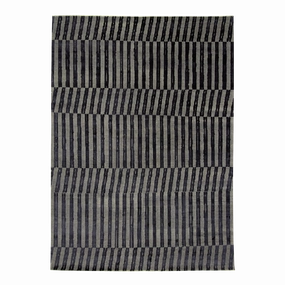 Oskar Grey/Ebony minimalist everyday rug