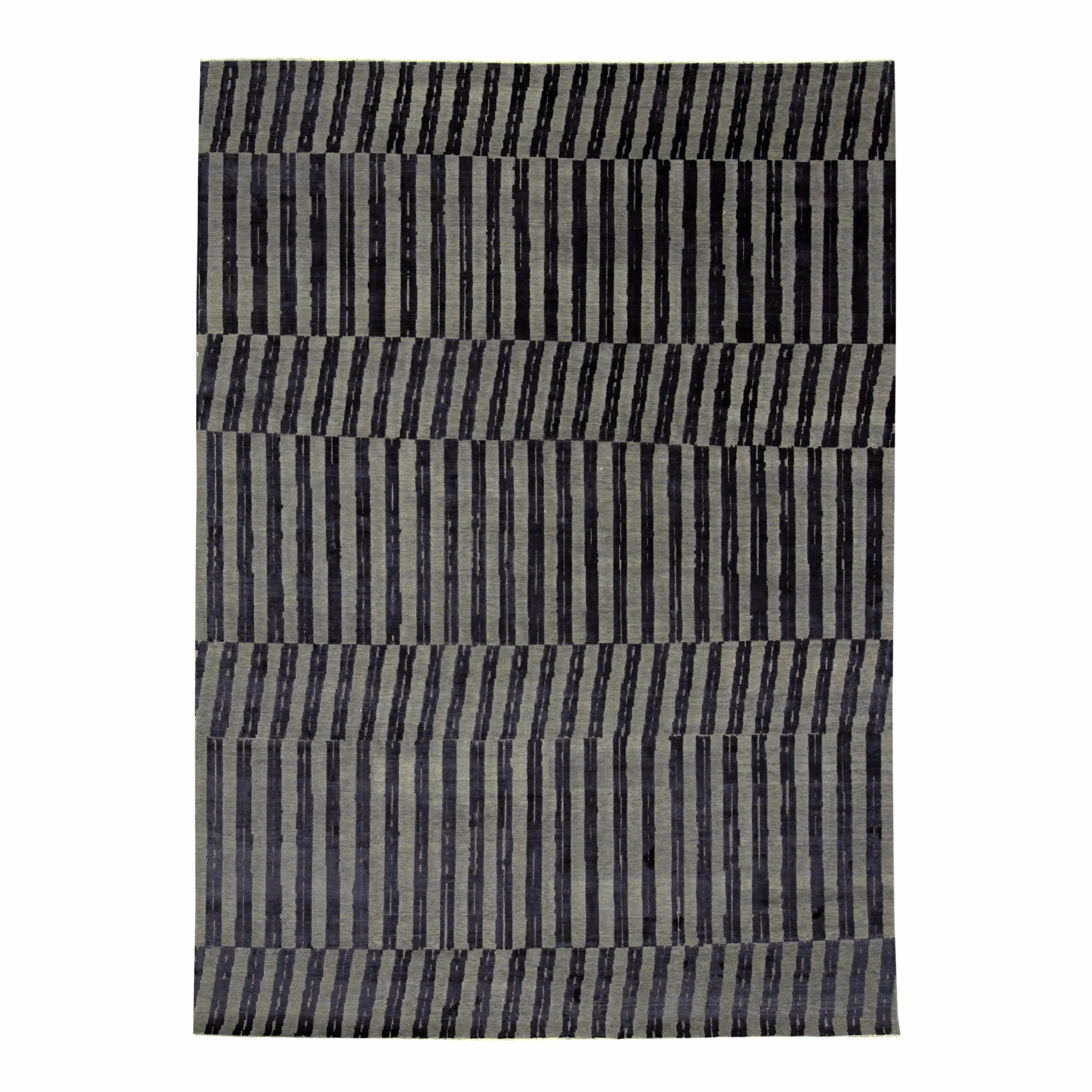 Oskar Grey/Ebony minimalist everyday rug