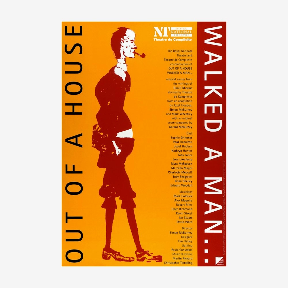 Out of a House Walked a Man 1994 Print vintage woodcut wallpaper