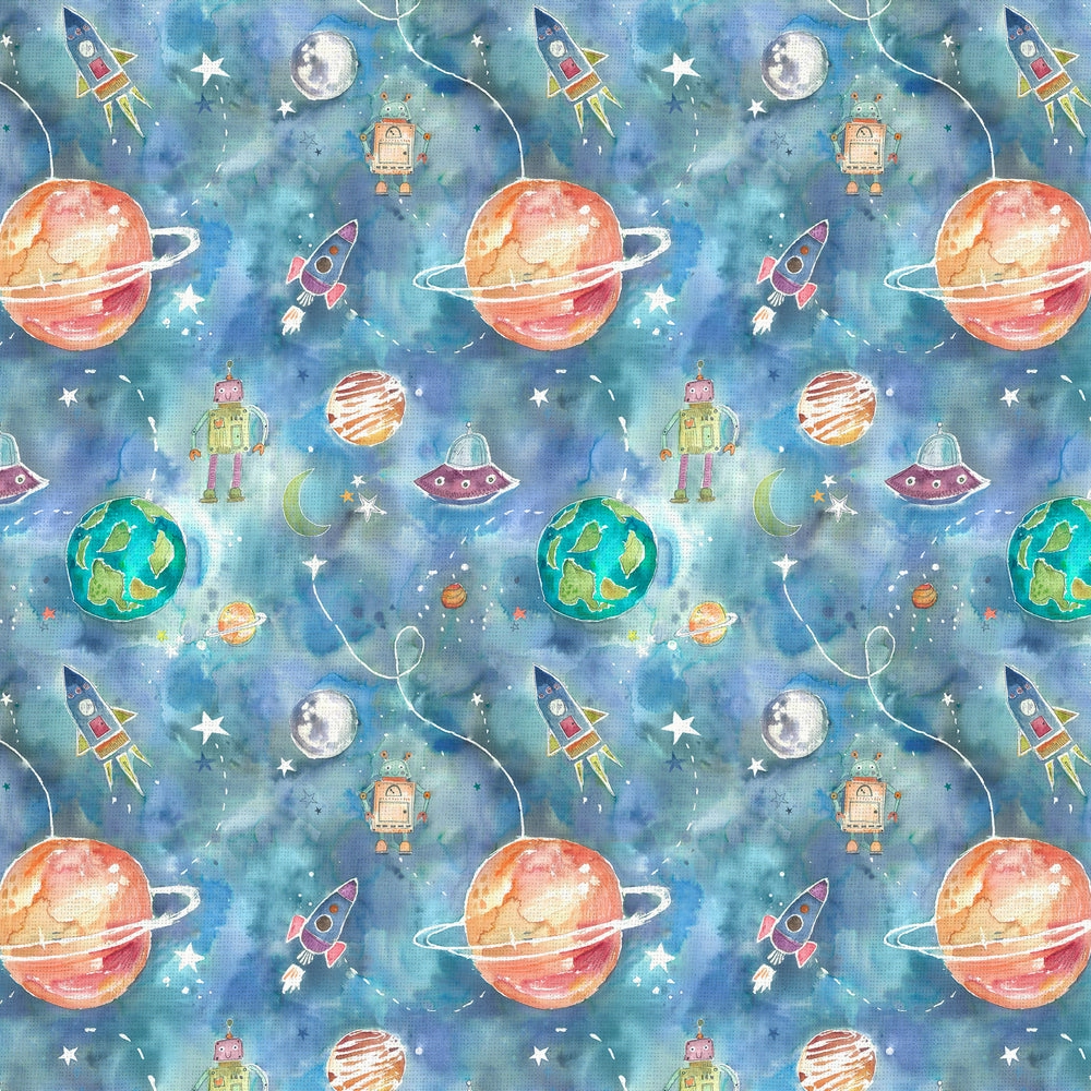 Out Of This World Printed Cotton Fabric (By The Metre) Sky elegant table cloth  