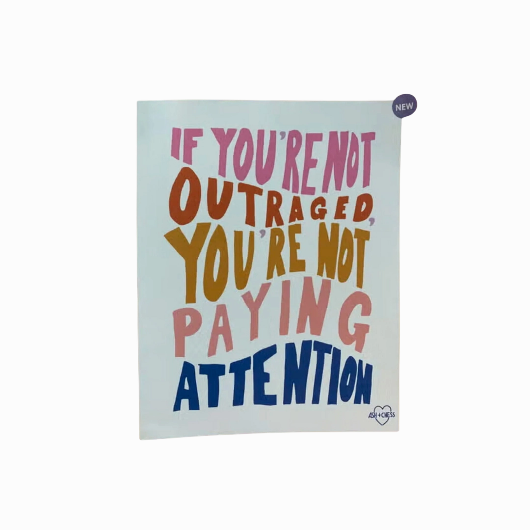 Outraged Art Print 11X14 framed wall decor