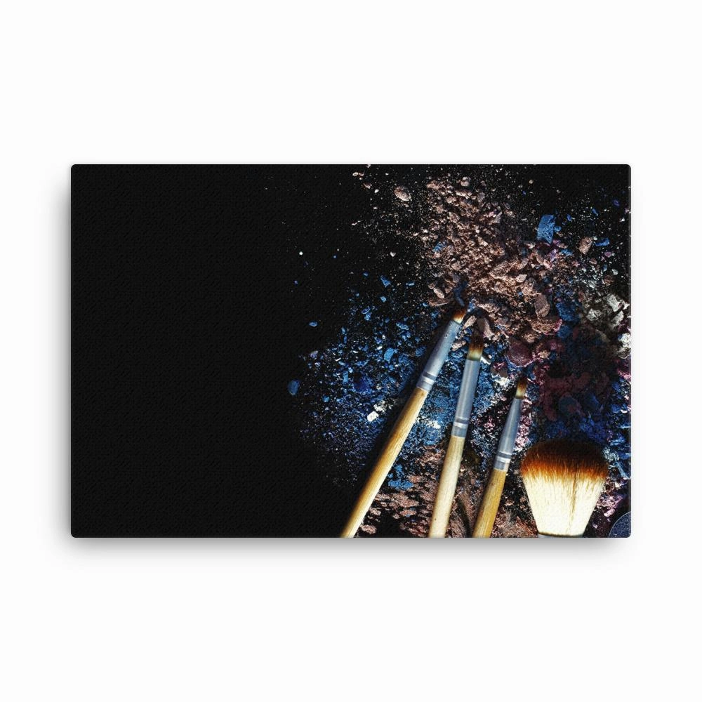 Paintbrush on black background - canvas