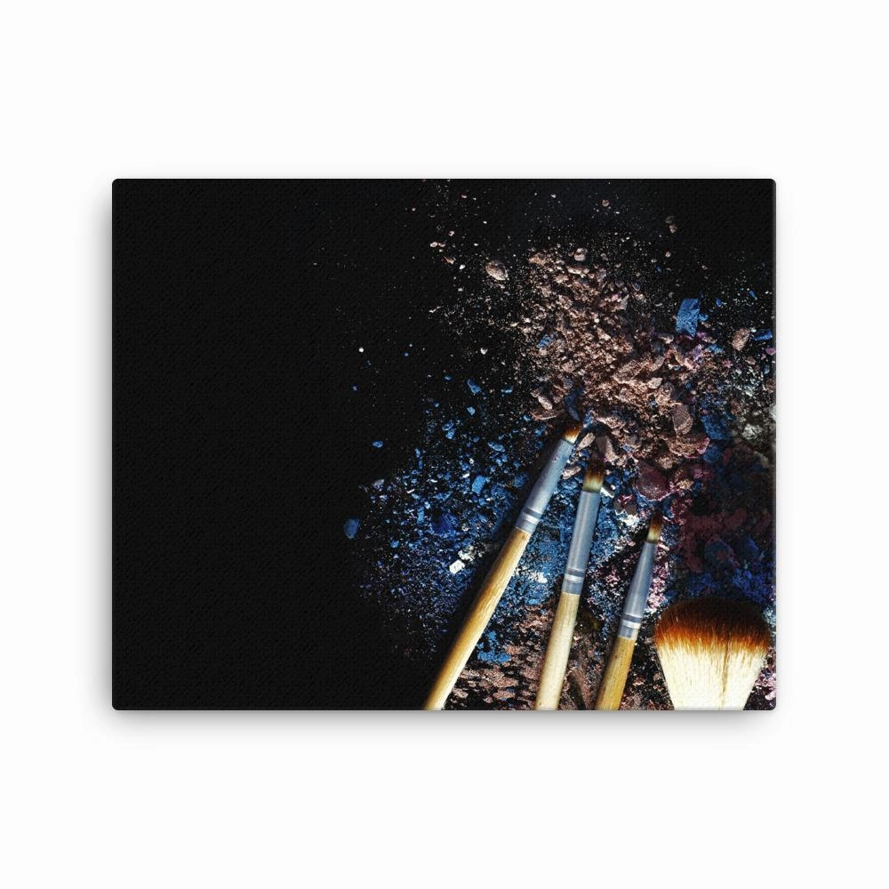 Paintbrush on black background - canvas