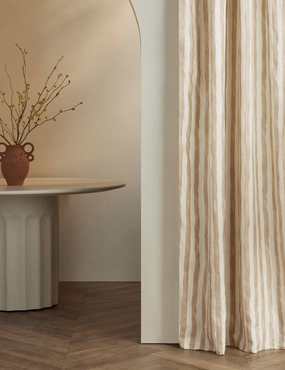 Painterly Stripe Linen Curtain Panel by Sarah Sherman Samuel decorative tabletop item