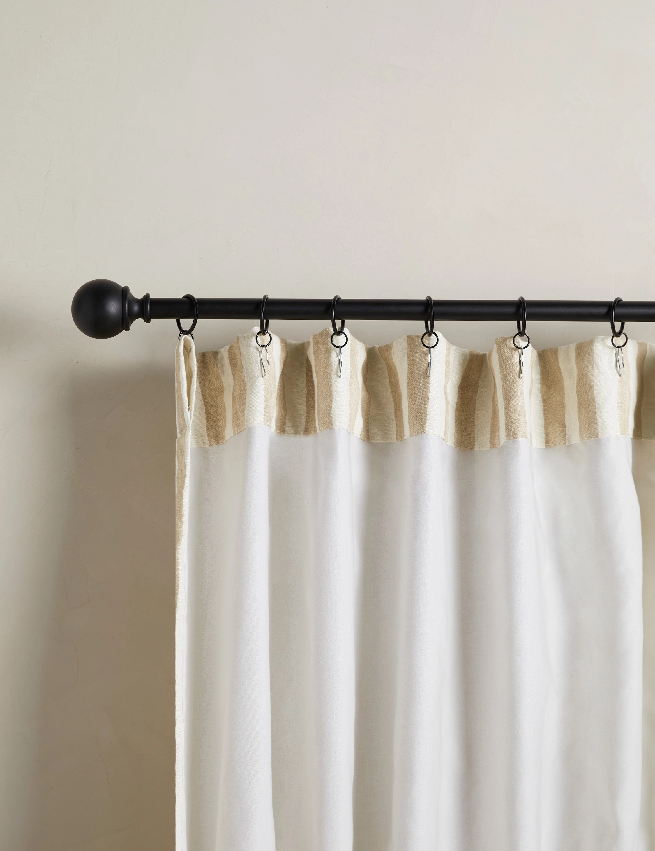 Painterly Stripe Linen Curtain Panel by Sarah Sherman Samuel