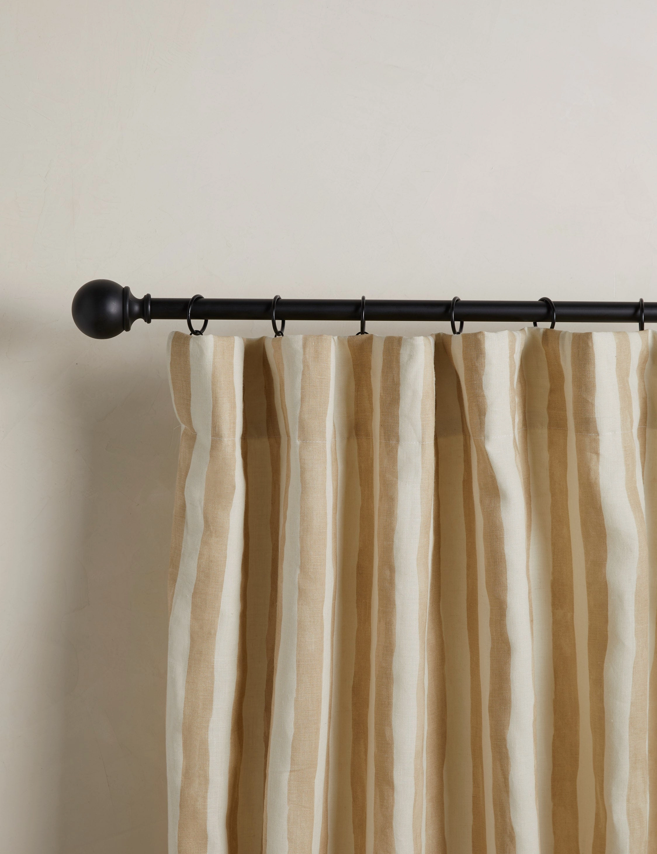 Painterly Stripe Linen Curtain Panel by Sarah Sherman Samuel