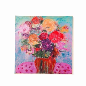 Painting Art Board Flower Medium framed wall decor