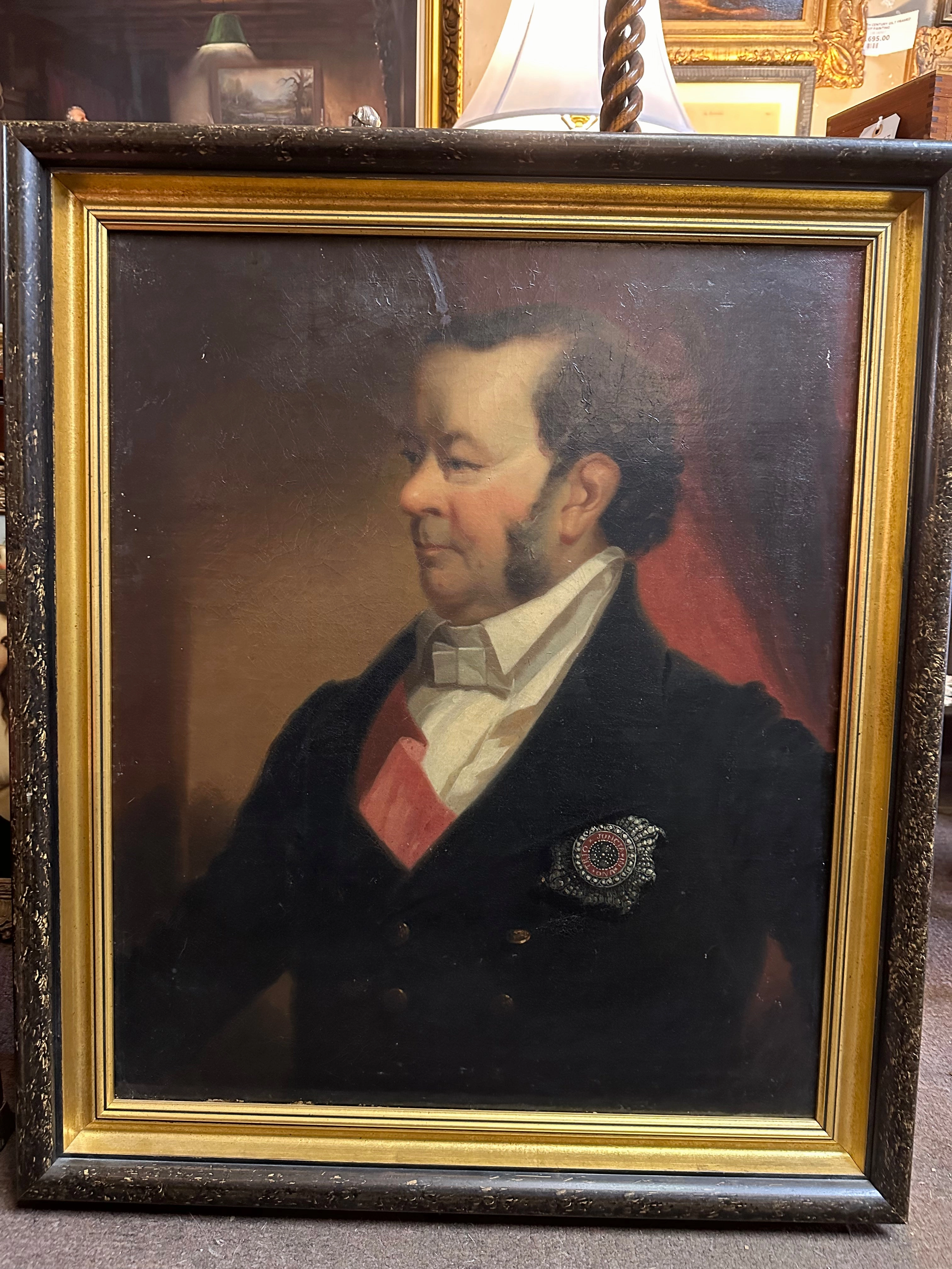 PAIR OF 1840'S SPANISH ARISTOCRAT COUPLES PAINTINGS