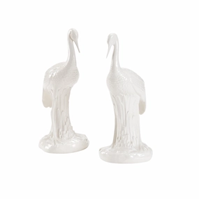 Pair of Decorative Large White Herons home display ornament
