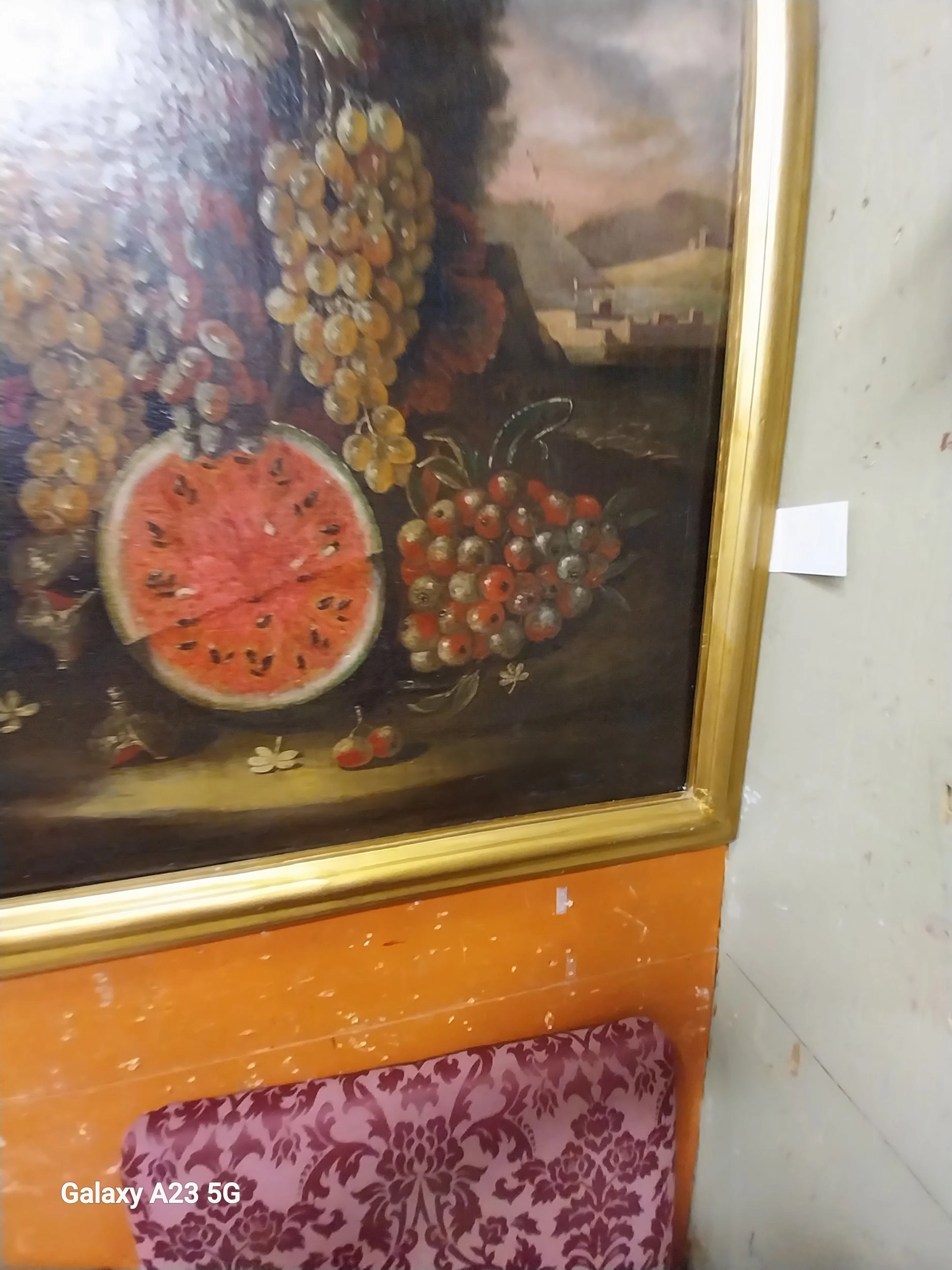 PAIR OF LARGE ITALIAN 18TH CENTURY STILL LIFE PAINTINGS ON CANVAS