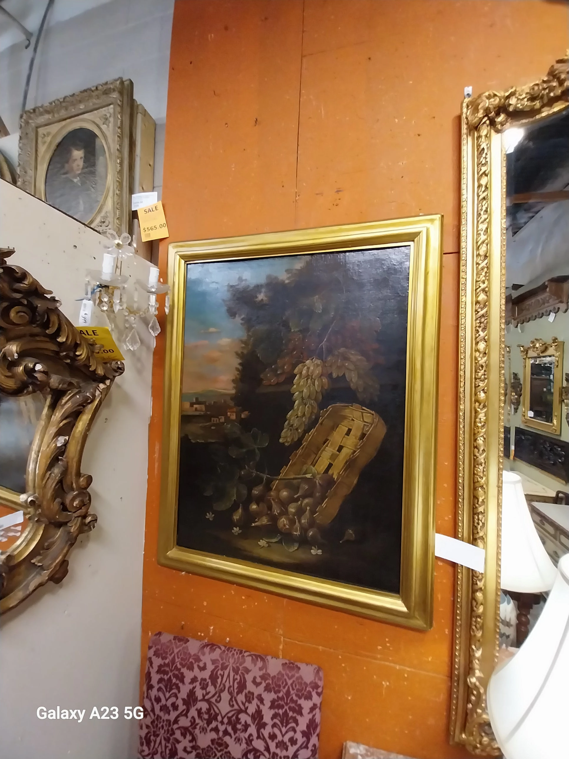 PAIR OF LARGE ITALIAN 18TH CENTURY STILL LIFE PAINTINGS ON CANVAS