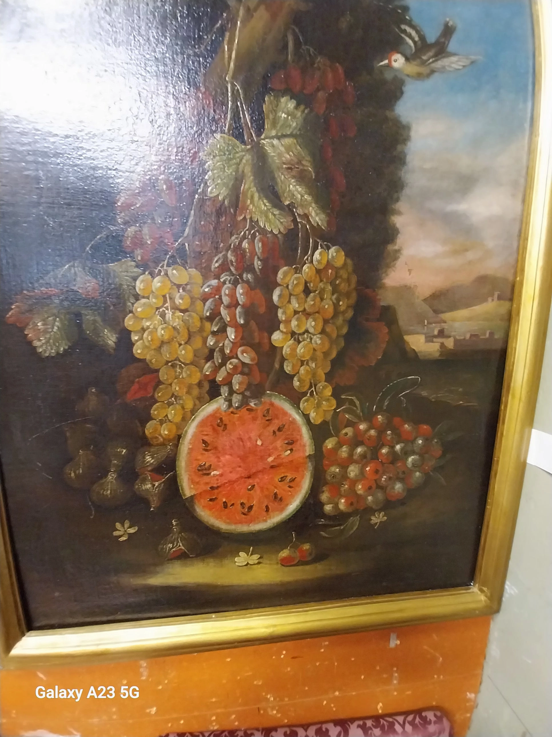PAIR OF LARGE ITALIAN 18TH CENTURY STILL LIFE PAINTINGS ON CANVAS