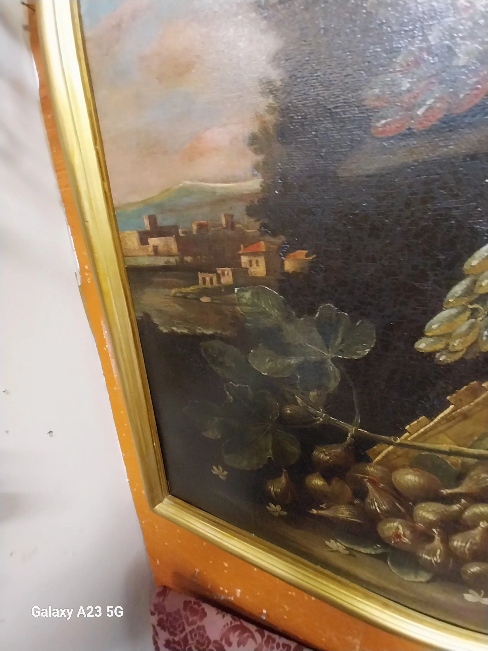 PAIR OF LARGE ITALIAN 18TH CENTURY STILL LIFE PAINTINGS ON CANVAS