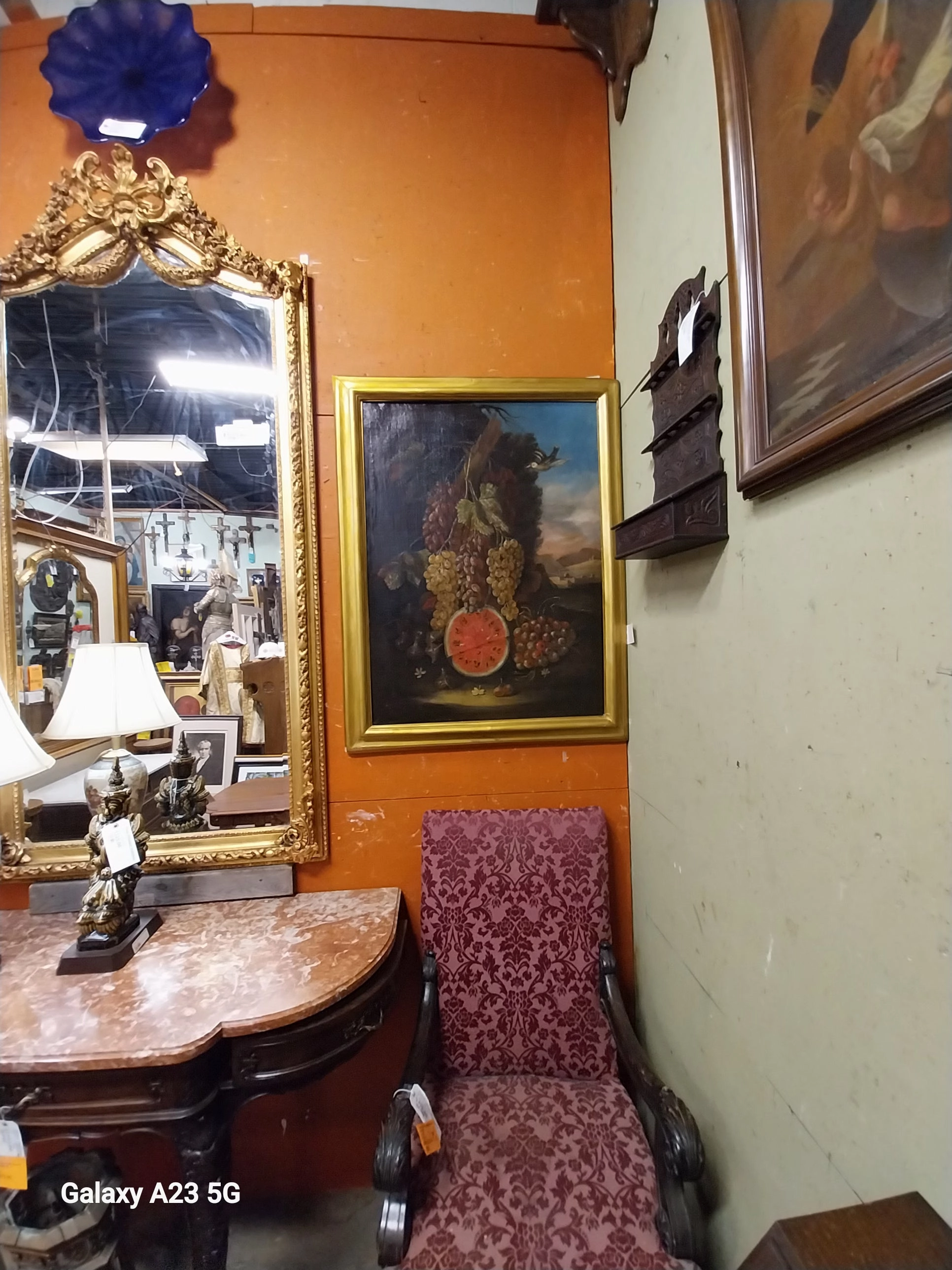 PAIR OF LARGE ITALIAN 18TH CENTURY STILL LIFE PAINTINGS ON CANVAS