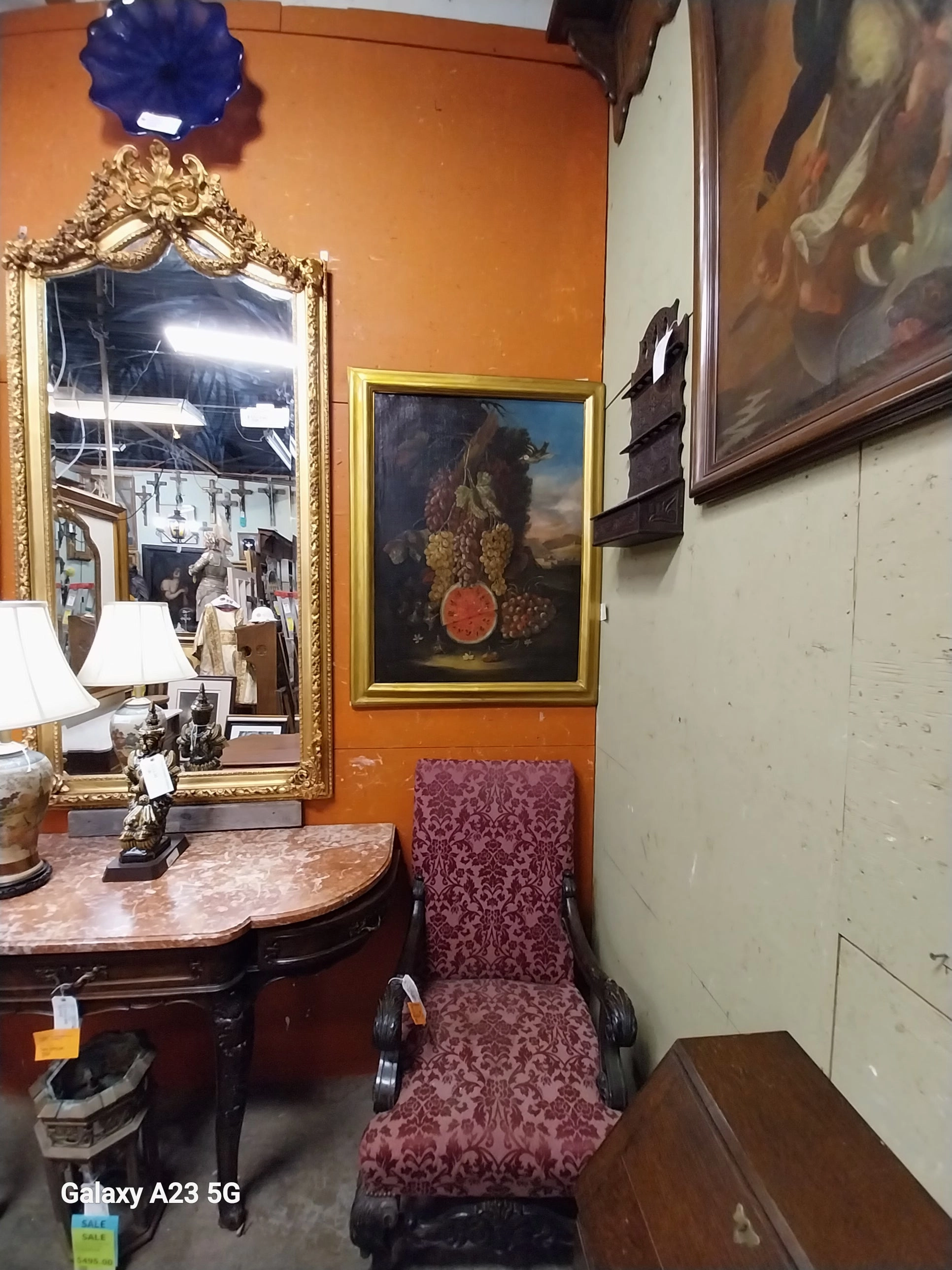 PAIR OF LARGE ITALIAN 18TH CENTURY STILL LIFE PAINTINGS ON CANVAS