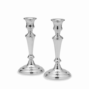 Pair of Large Pewter Candlesticks home display ornament