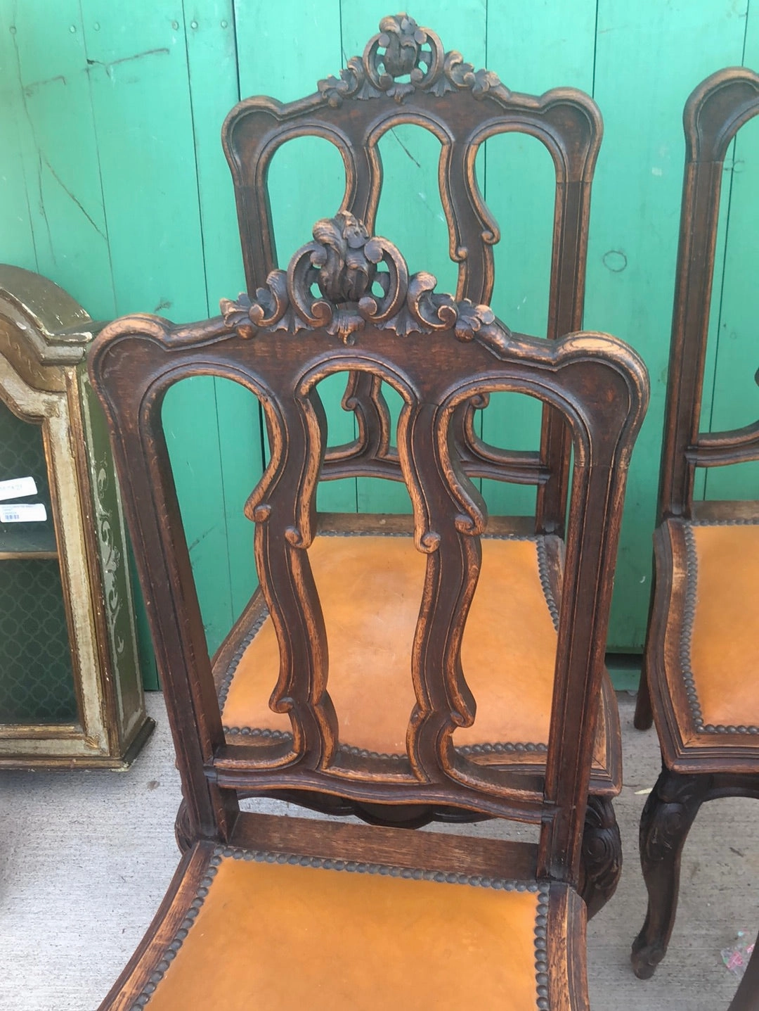 PAIR ONLY LOOP BACK COUNTRY FRENCH CHAIRS