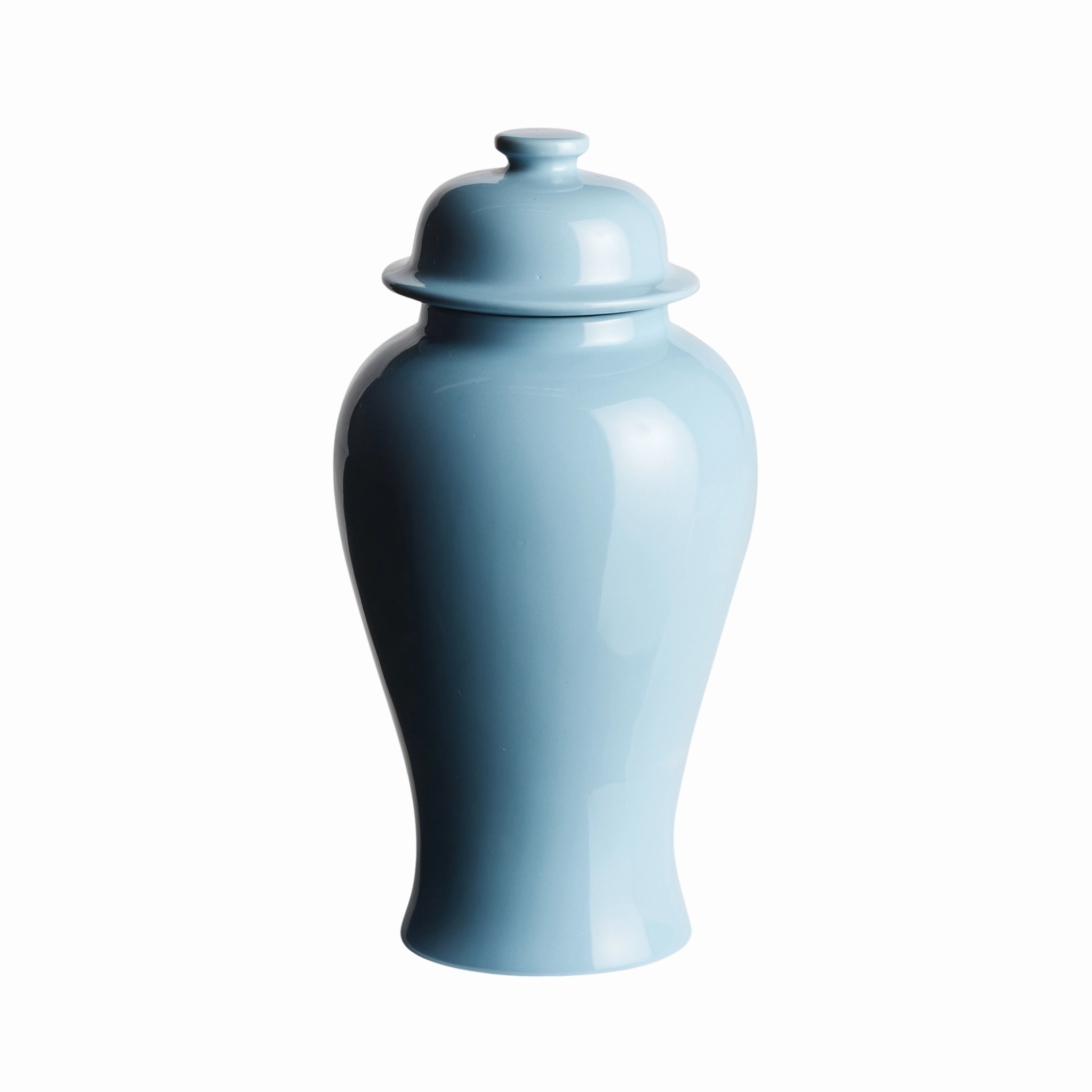 Pale Blue Koa Wide Lidded Ginger Jar