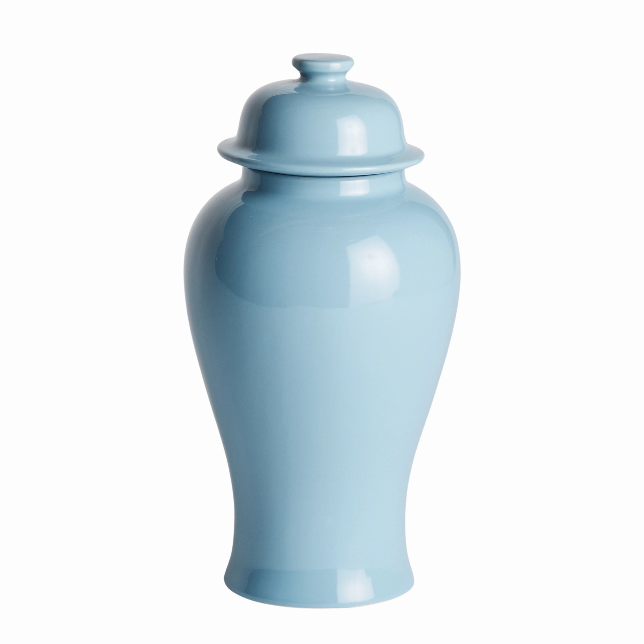 Pale Blue Koa Wide Lidded Ginger Jar