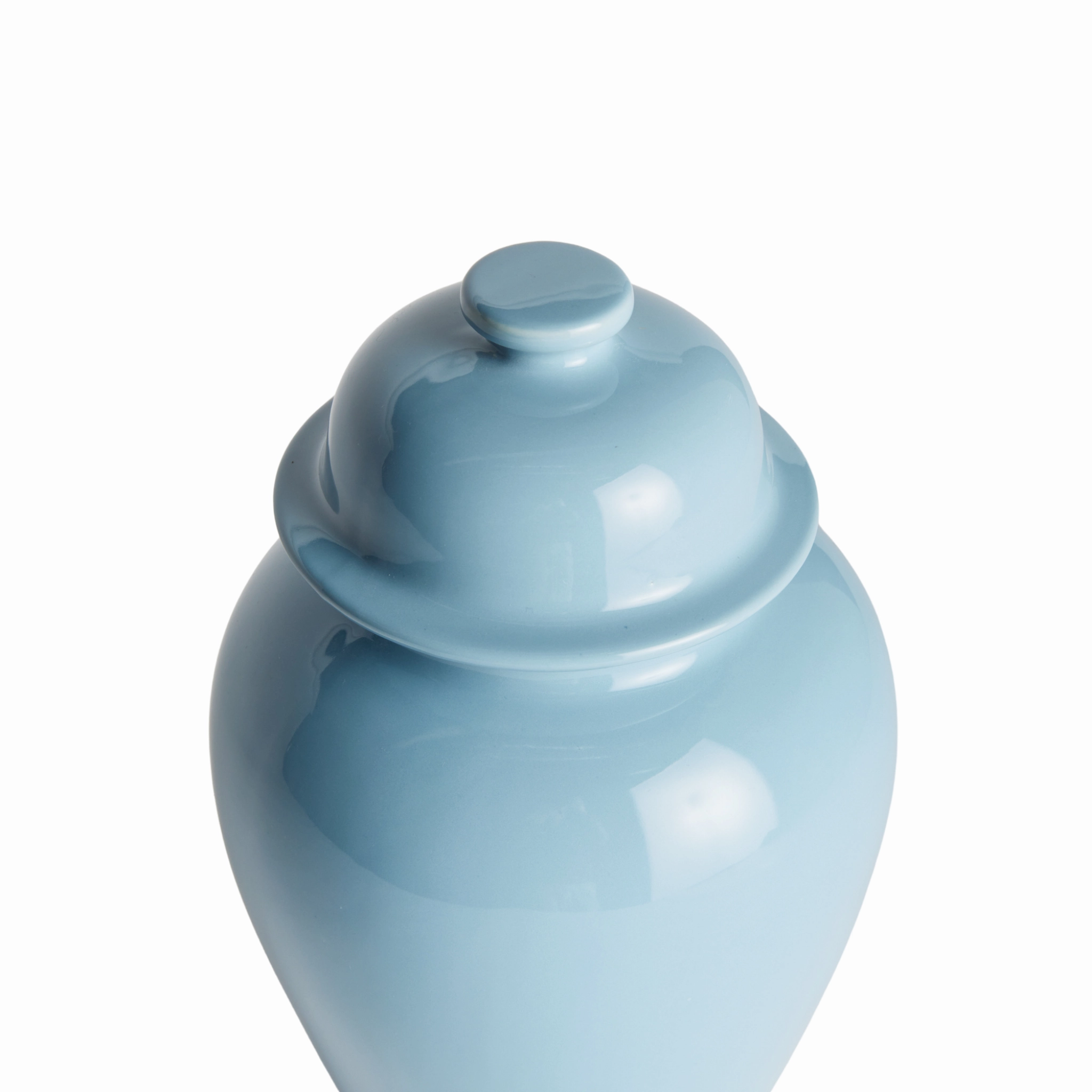 Pale Blue Koa Wide Lidded Ginger Jar