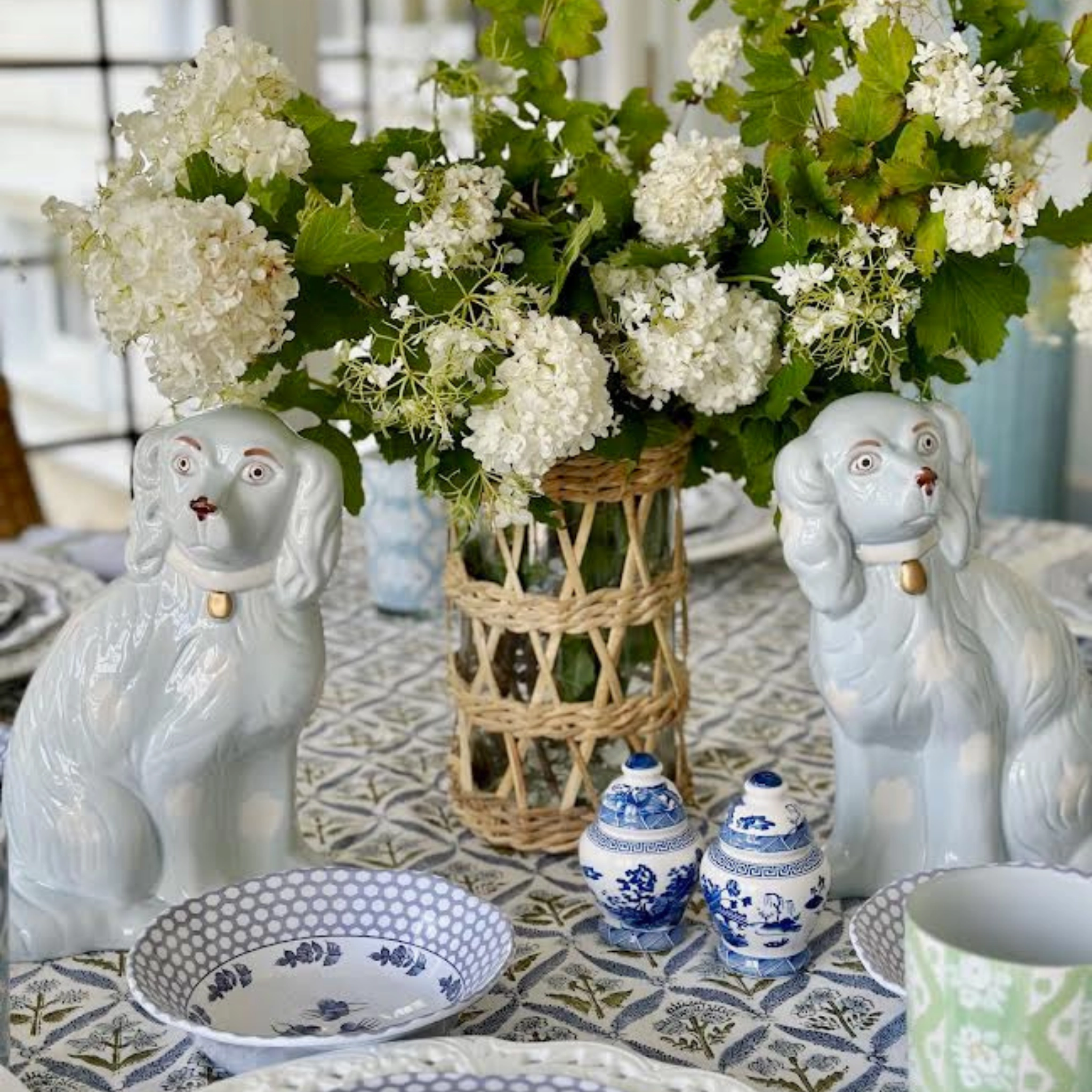 Pale Blue Staffordshire Dogs