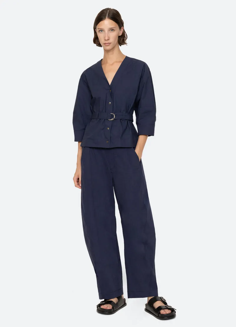 Hose Adele Hose Ss25-019 Marineblau