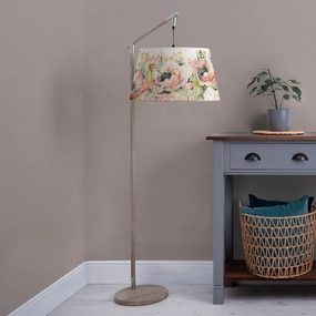 Papavera Quintus Taper & Quintus Complete Floor Lamp Grey/Sweetpea patterned fashion rug  