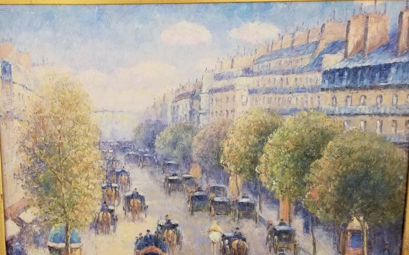 PARIS STREET SCENE OIL PAINTING BY GAIL SHERMAN CORBETT
