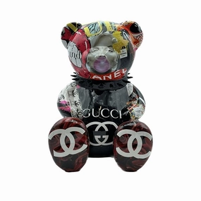 PARIS  TEDDY BEAR dreamcatcher wall hanging