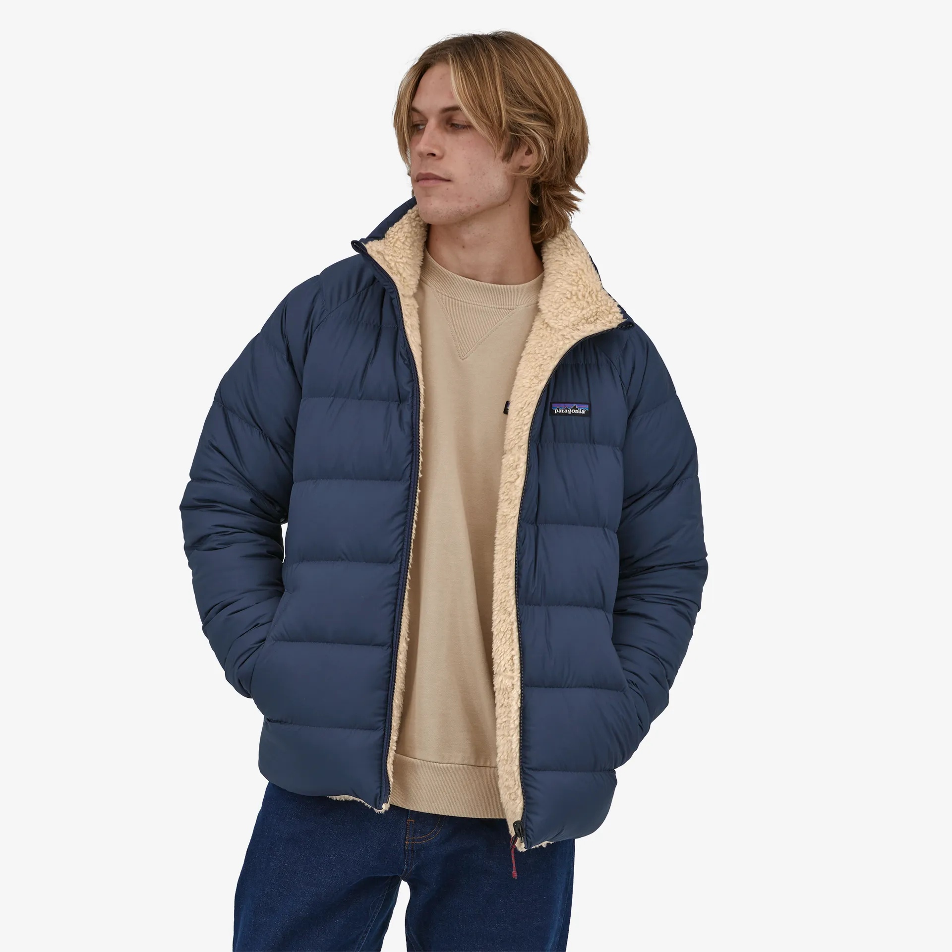 Patagonia Herrenjacken & Westen Reversible Silent Down Fleece Jacket für Herren