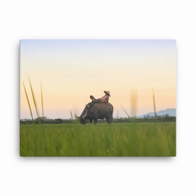 Peaceful Evening - Leinwand canvas mural art