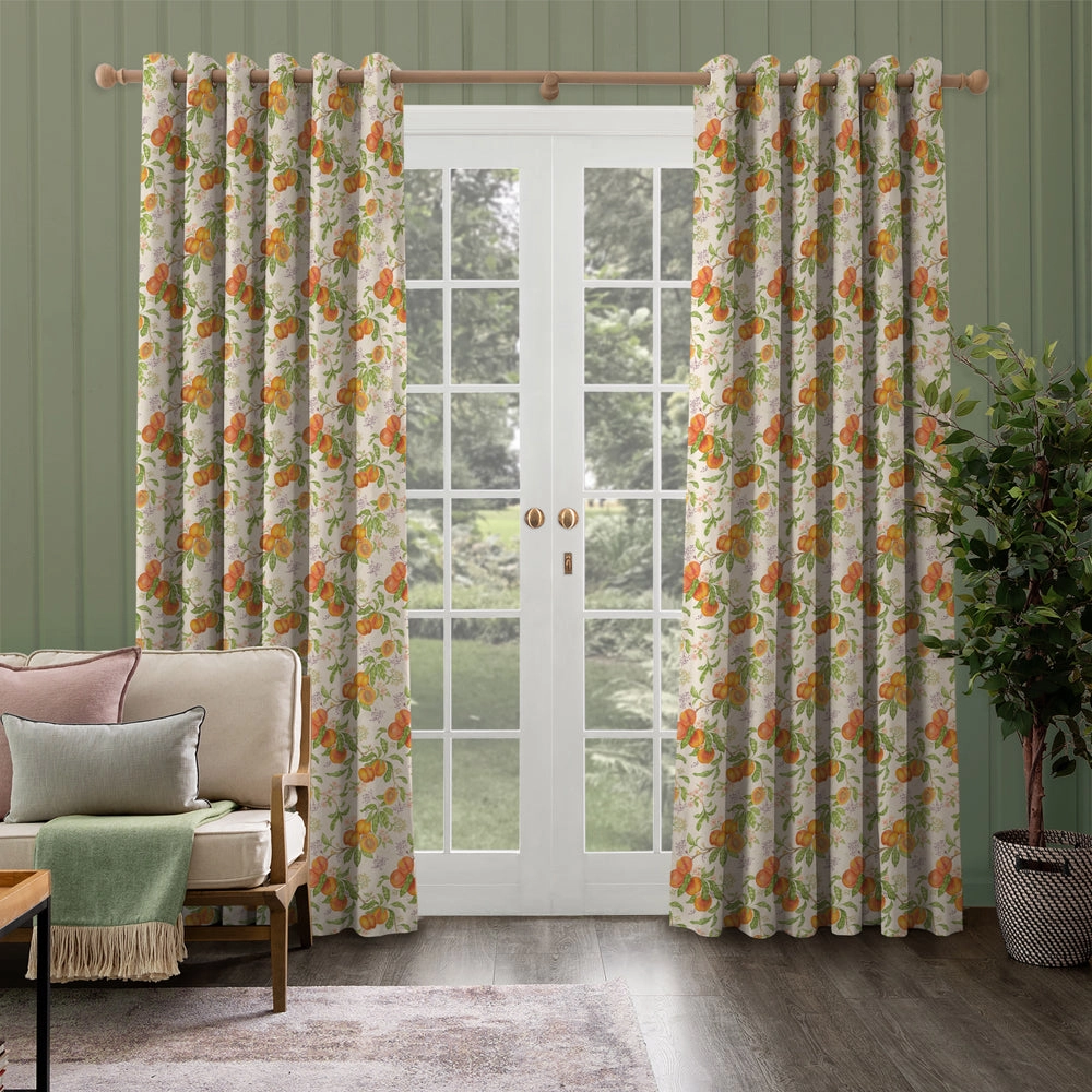 Peach Harvest Printed Cotton Fabric Cream