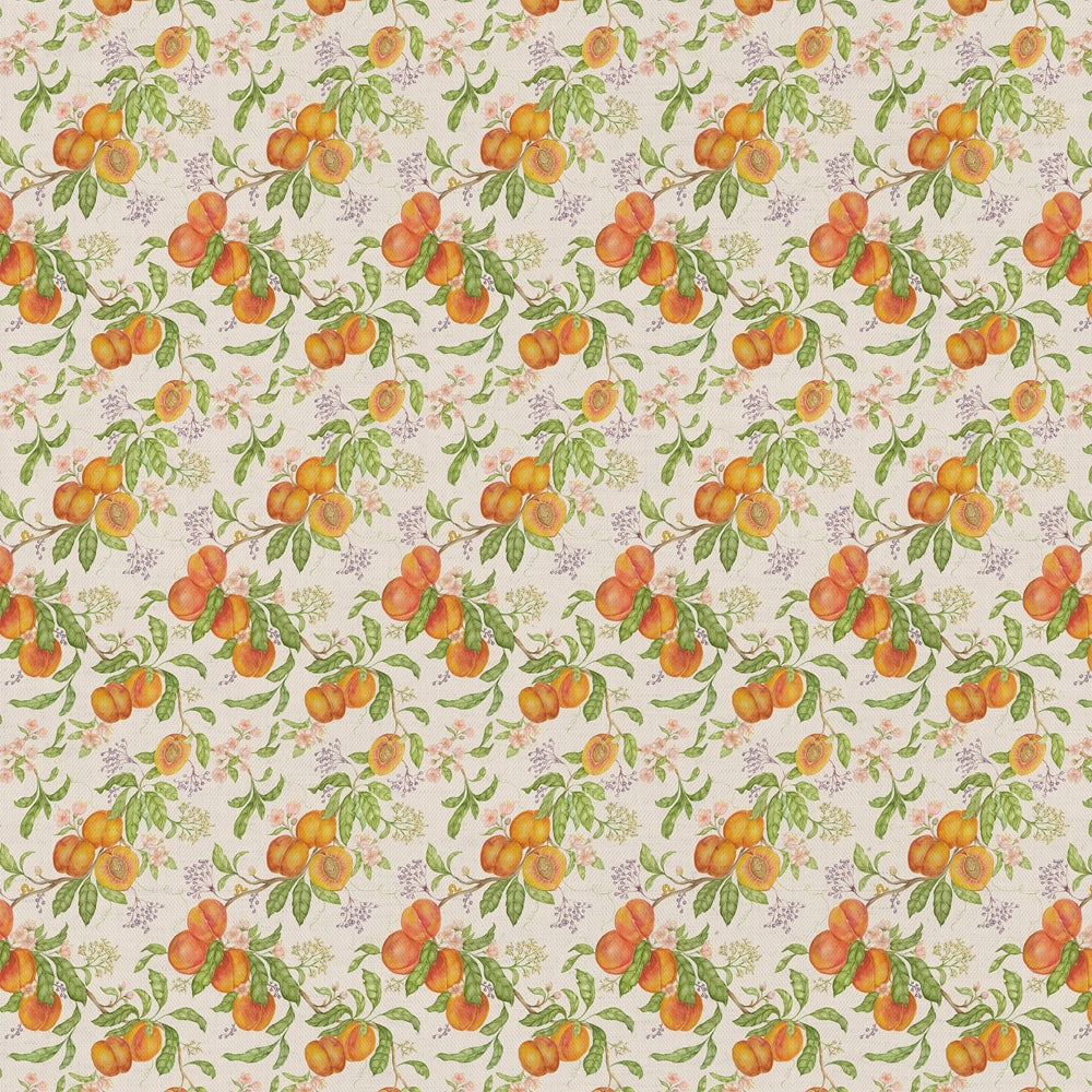 Peach Harvest Printed Cotton Fabric Cream