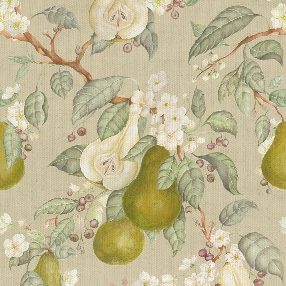 Pear Harvest Printed Cotton Fabric Hazel elegant table cloth  