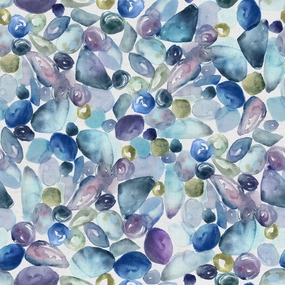 Pebbles Printed Cotton Fabric (By The Metre) Marine elegant table cloth  