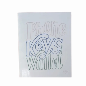 Phone Keys Wallet Art Print framed wall decor