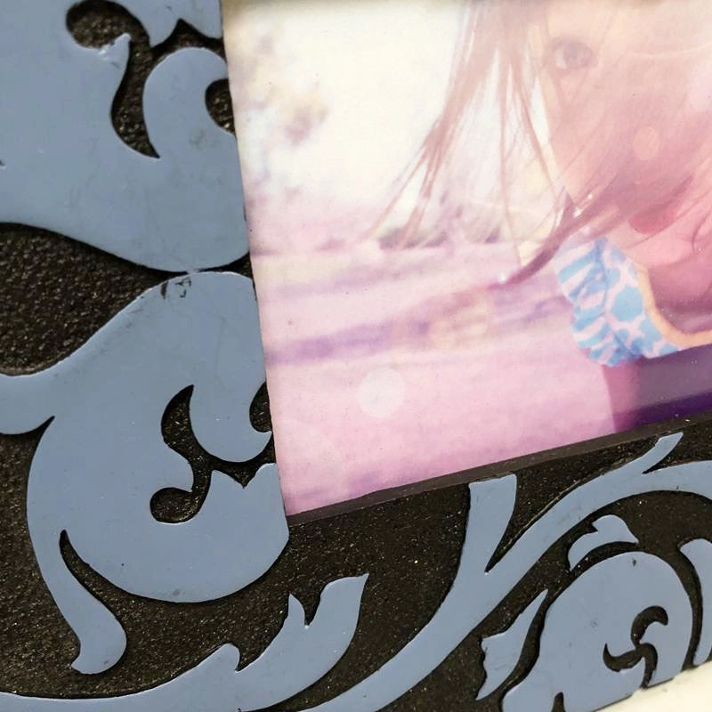 Picture Frame Blue Damask
