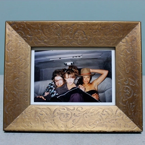 Picture Frame Gold Damask textured wall artwork