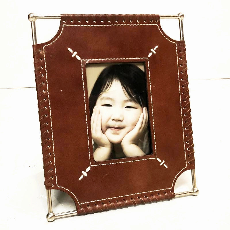 Picture Frame Leather Rim textured wall artwork
