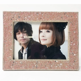 Picture Frame Pink Sparkle textured wall artwork