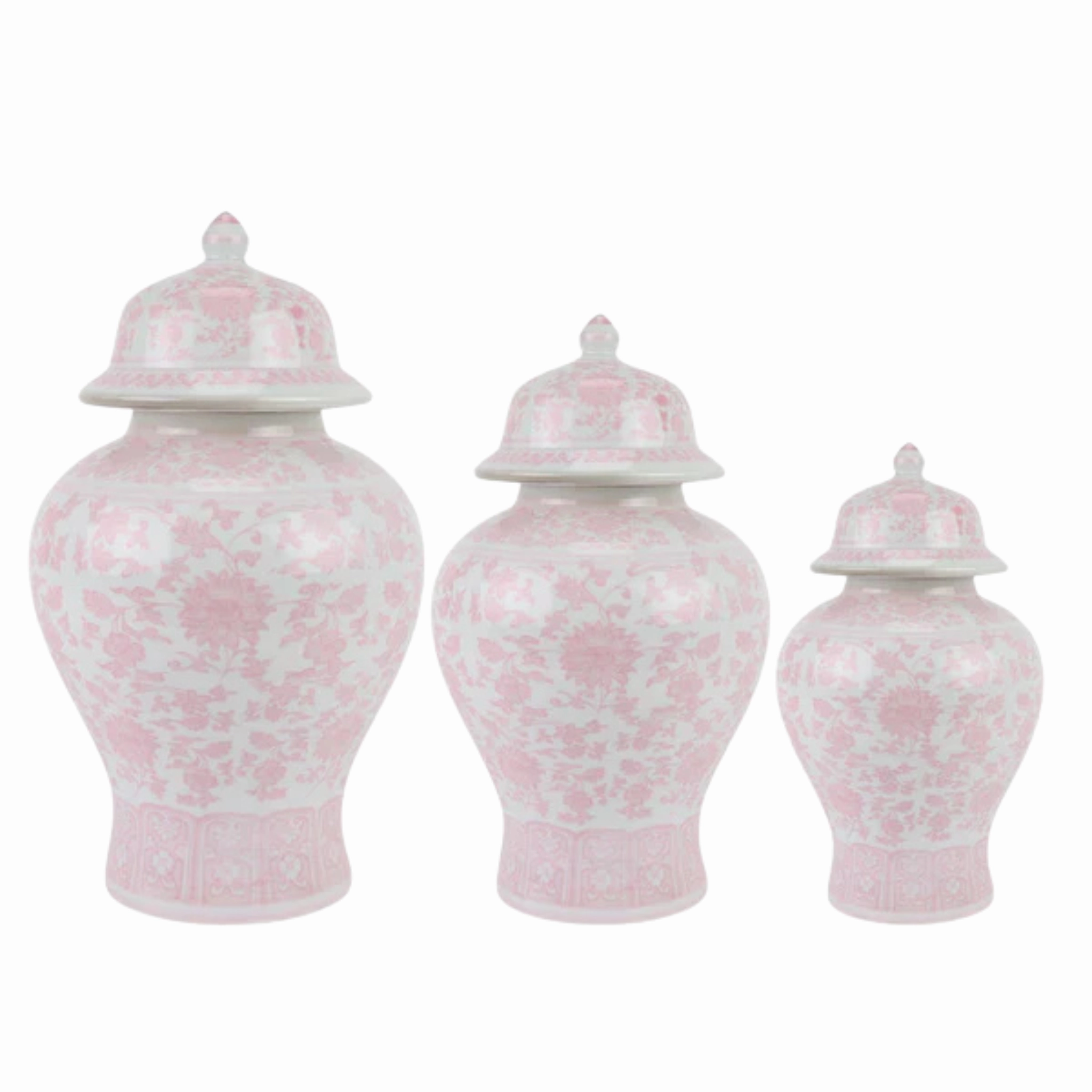 Pink Floral Jar (3 Sizes) home display ornament