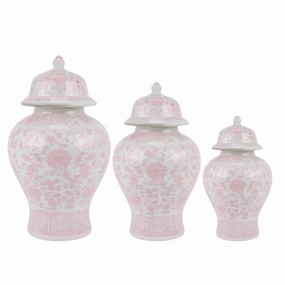 Pink Floral Jar (3 Sizes) home display ornament